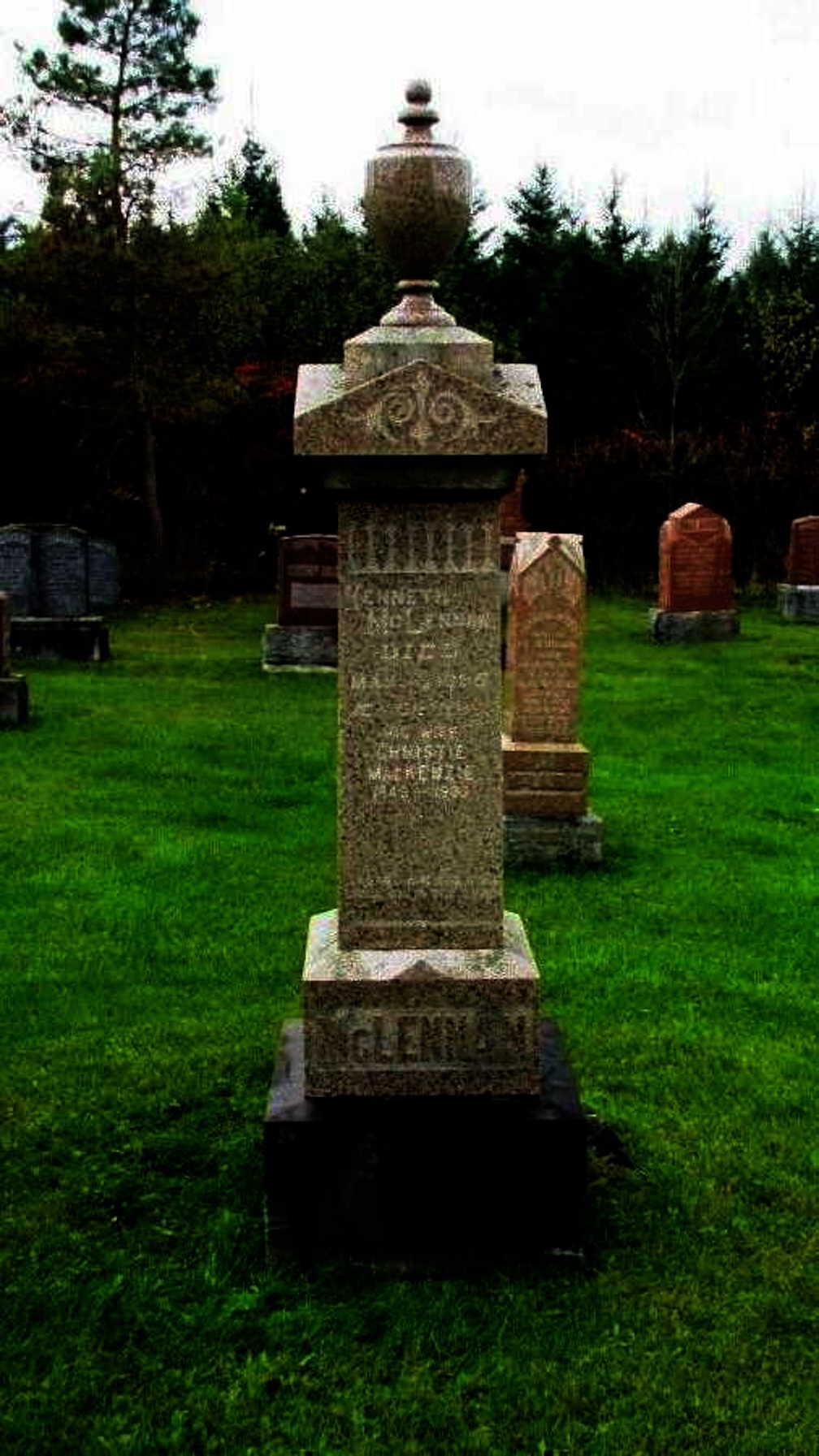 Photo of headstones/Kenneth McLennan d1895 hdstn Breadalbane cem ON